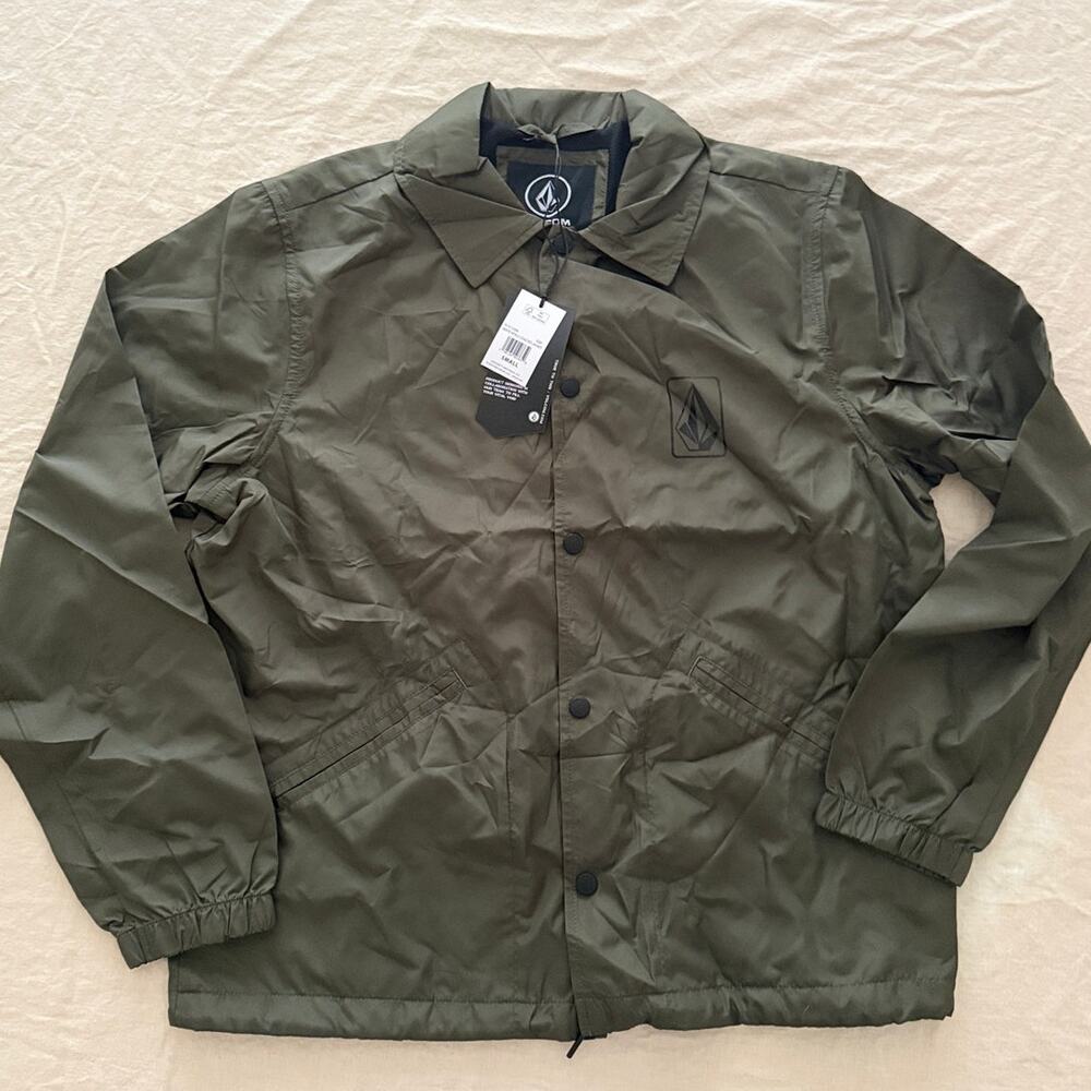 VOLCOM NWT | VOLCOM SKATE VITALS COACHES COAT JACKET SQUADRON GREEN | size Small